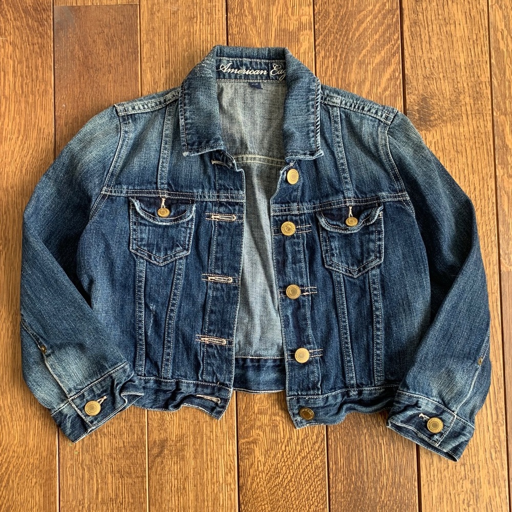 American Eagle Cropped Denim Jacket